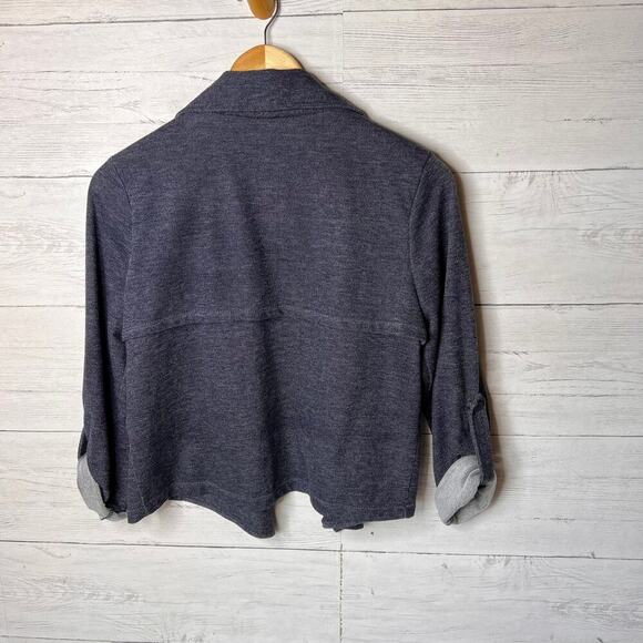 Anthropologie Dolan Jacket Womens Size Small Blue Cropped Trench Open Front - Picture 10 of 16